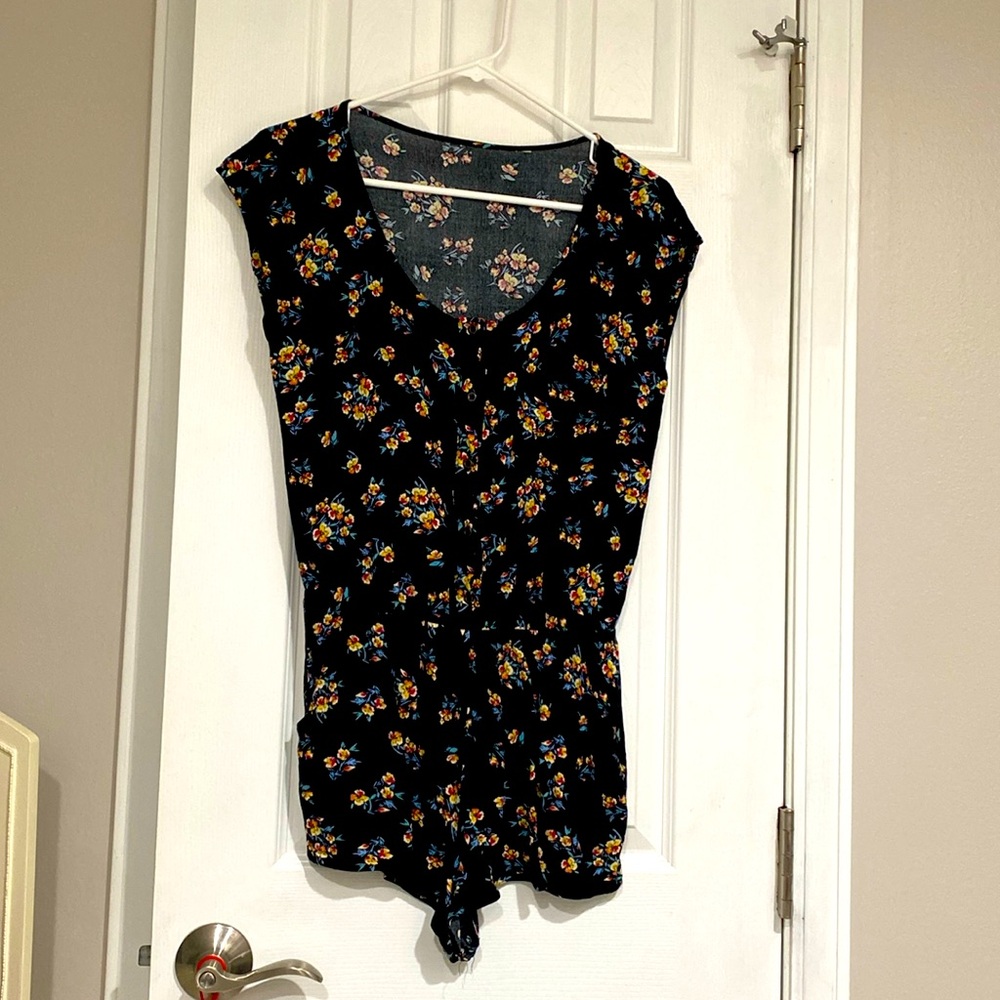 Floral patterned romper